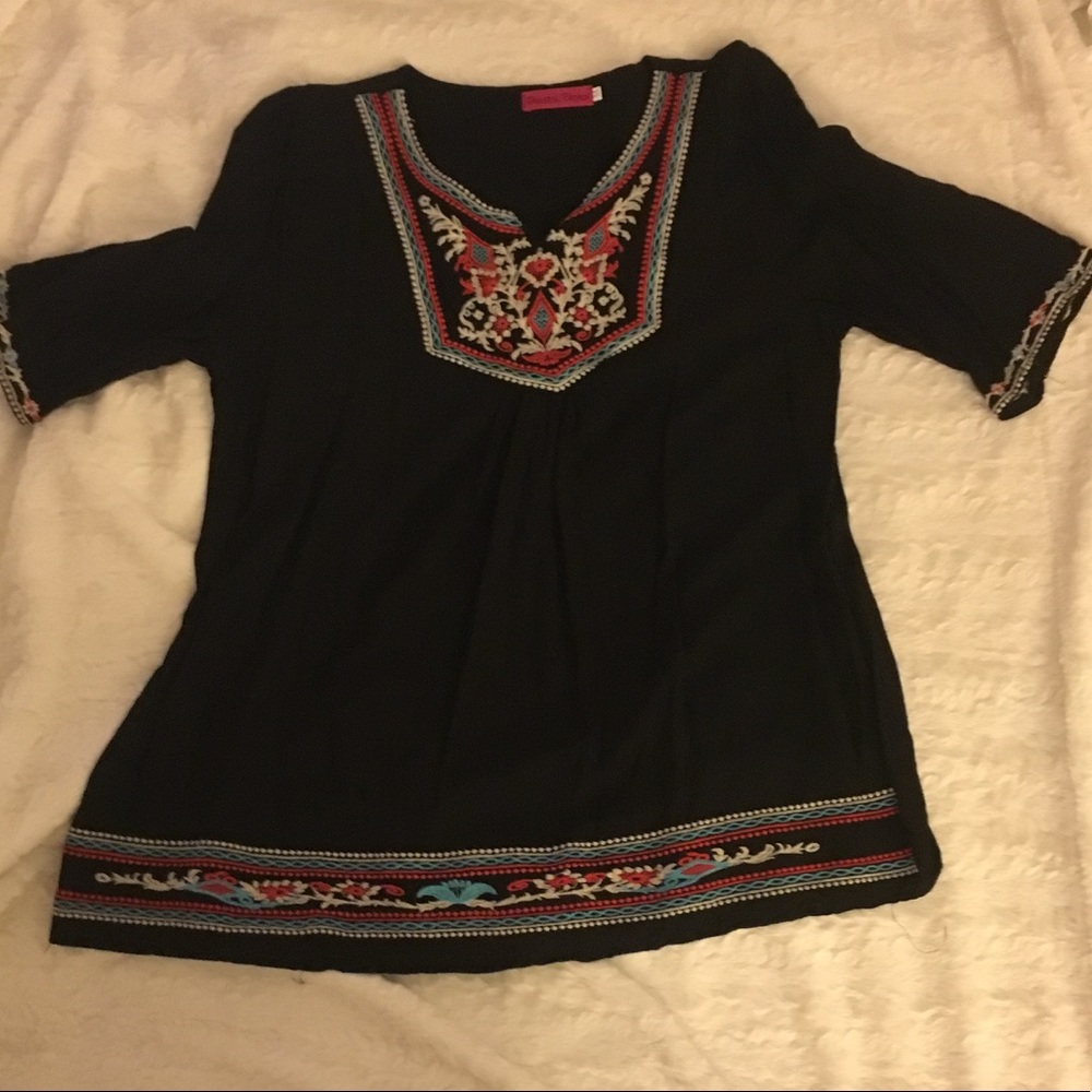 Black Embroidered Tunic
